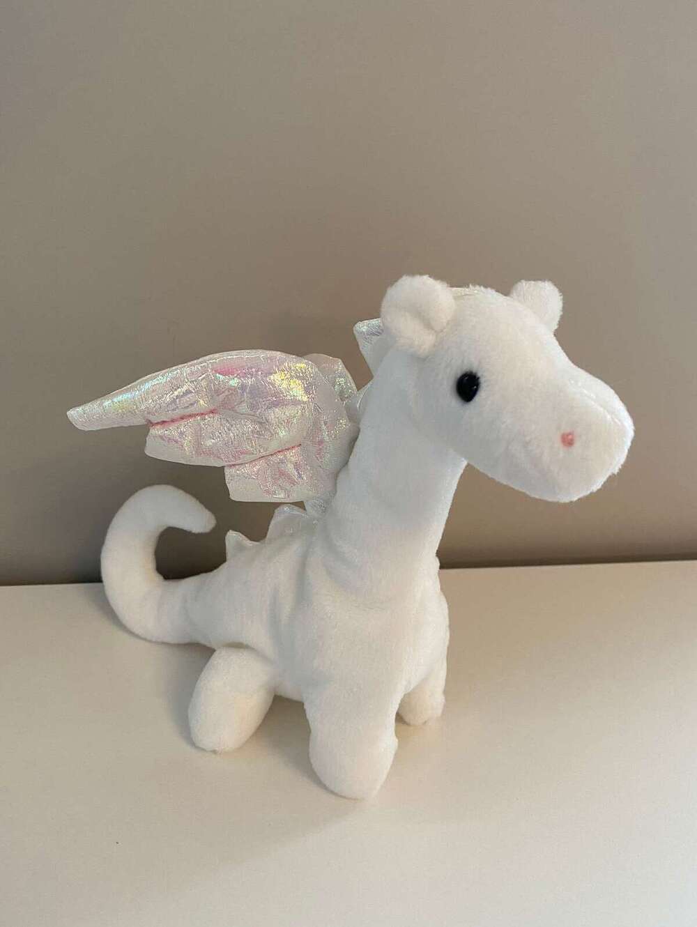 Ty Beanie Baby “Magic” the White Dragon (7 inch)